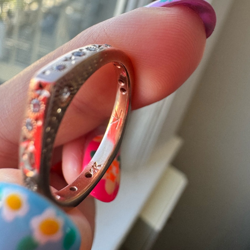 Pieces of Starr 14k Rose Gold Celestial Slice Ring - Picture 4 of 17